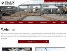 Tablet Screenshot of beardconstructiongroup.com